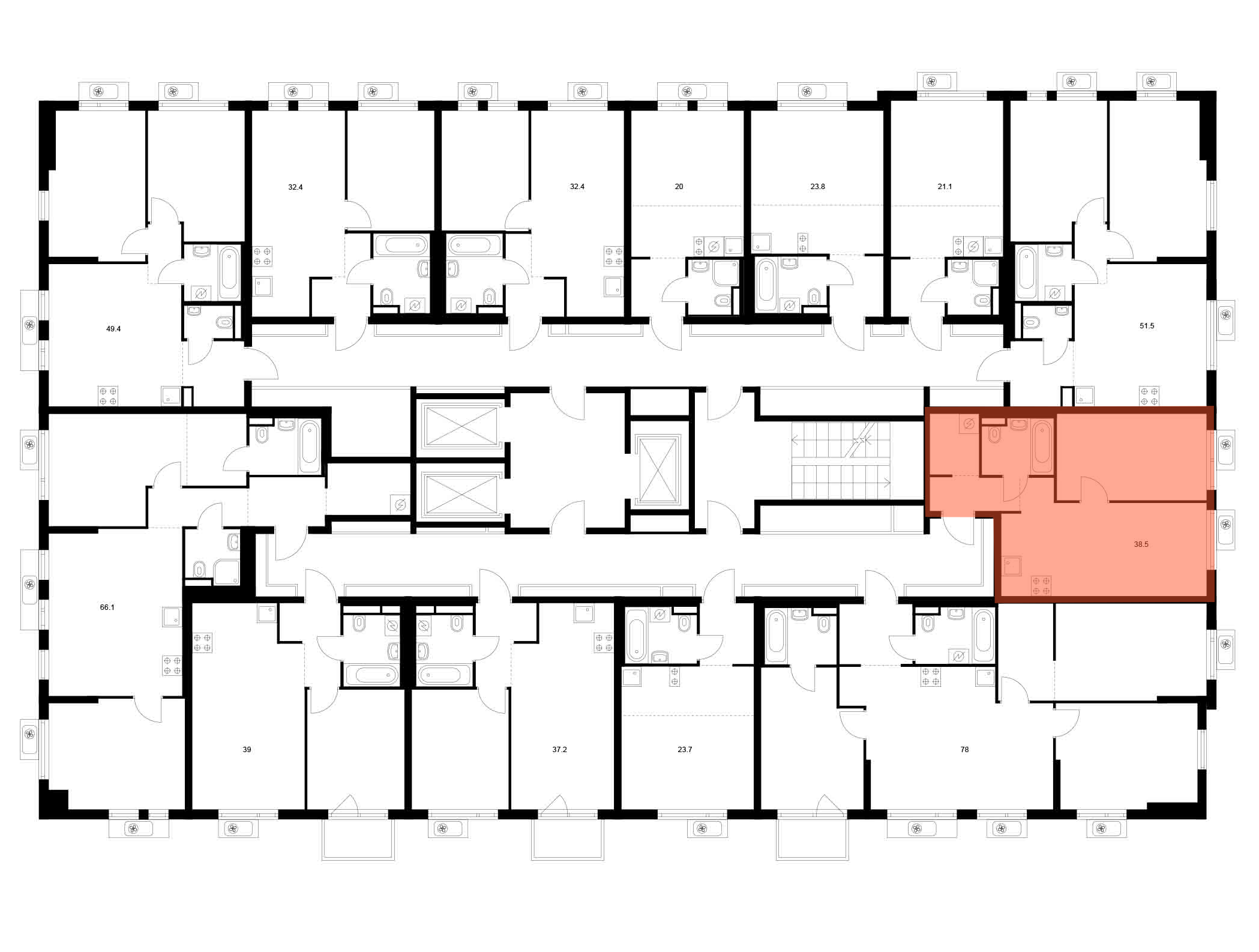 1-комнатная квартира, 38.5 кв.м, Ярославский квартал, изображение-2