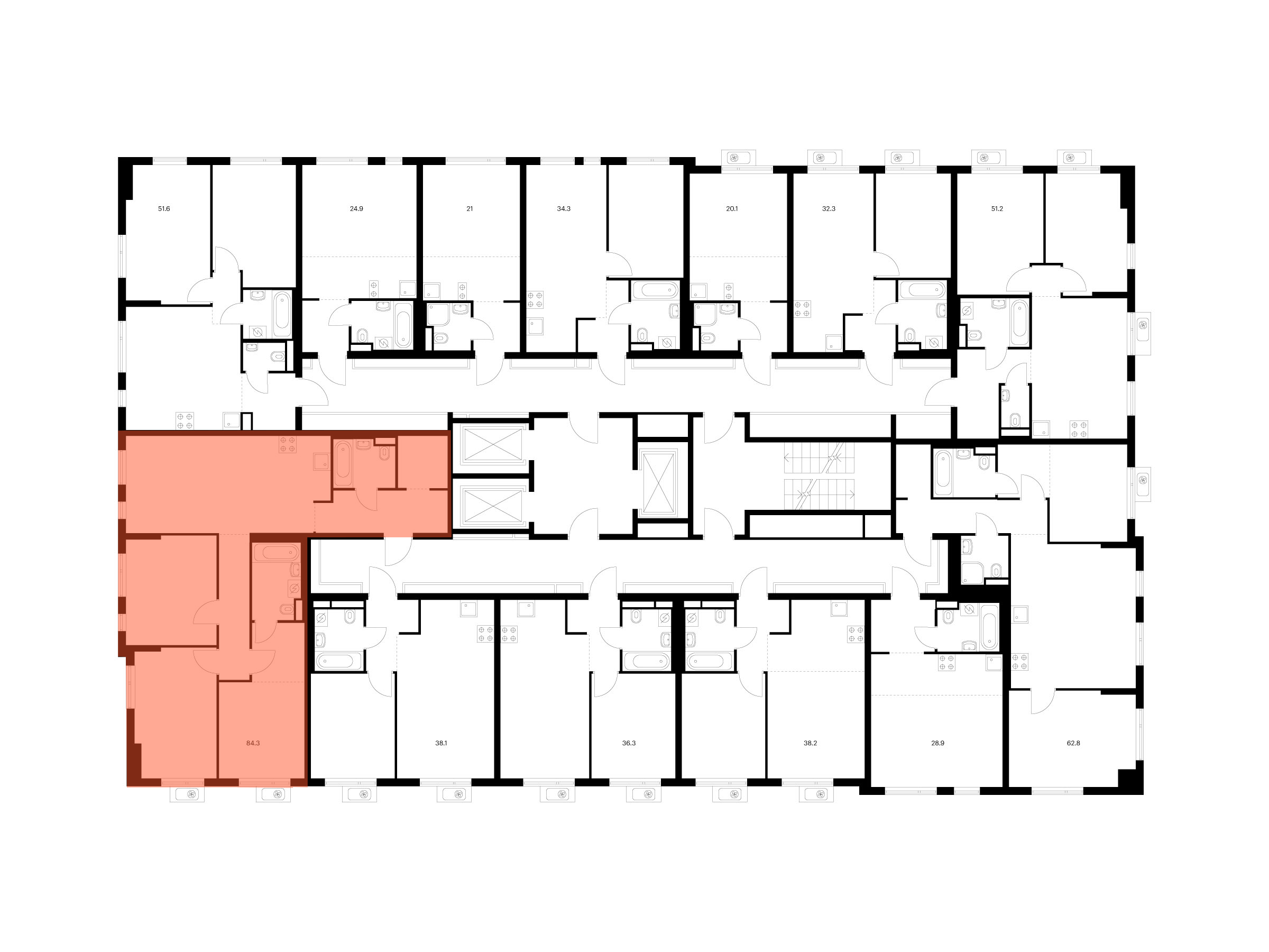 3-комнатная квартира, 84.3 кв.м, Ярославский квартал, изображение-2
