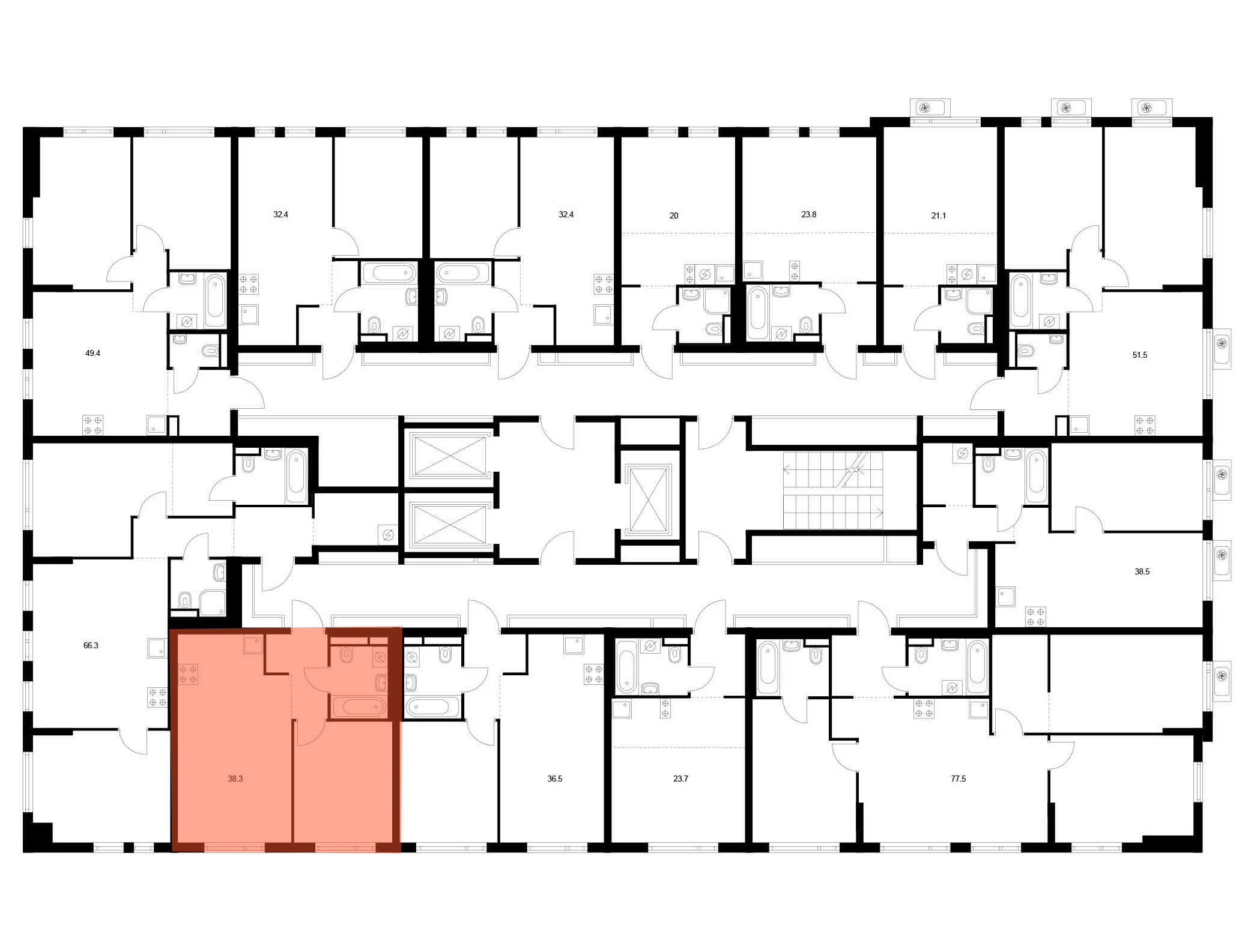 1-комнатная квартира, 38.3 кв.м, Ярославский квартал, изображение-2
