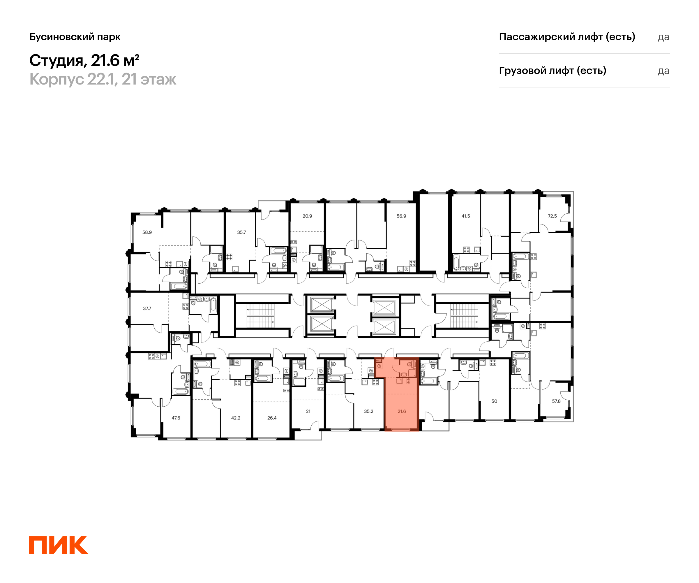 21.6 кв.м, Бусиновский парк, изображение-2