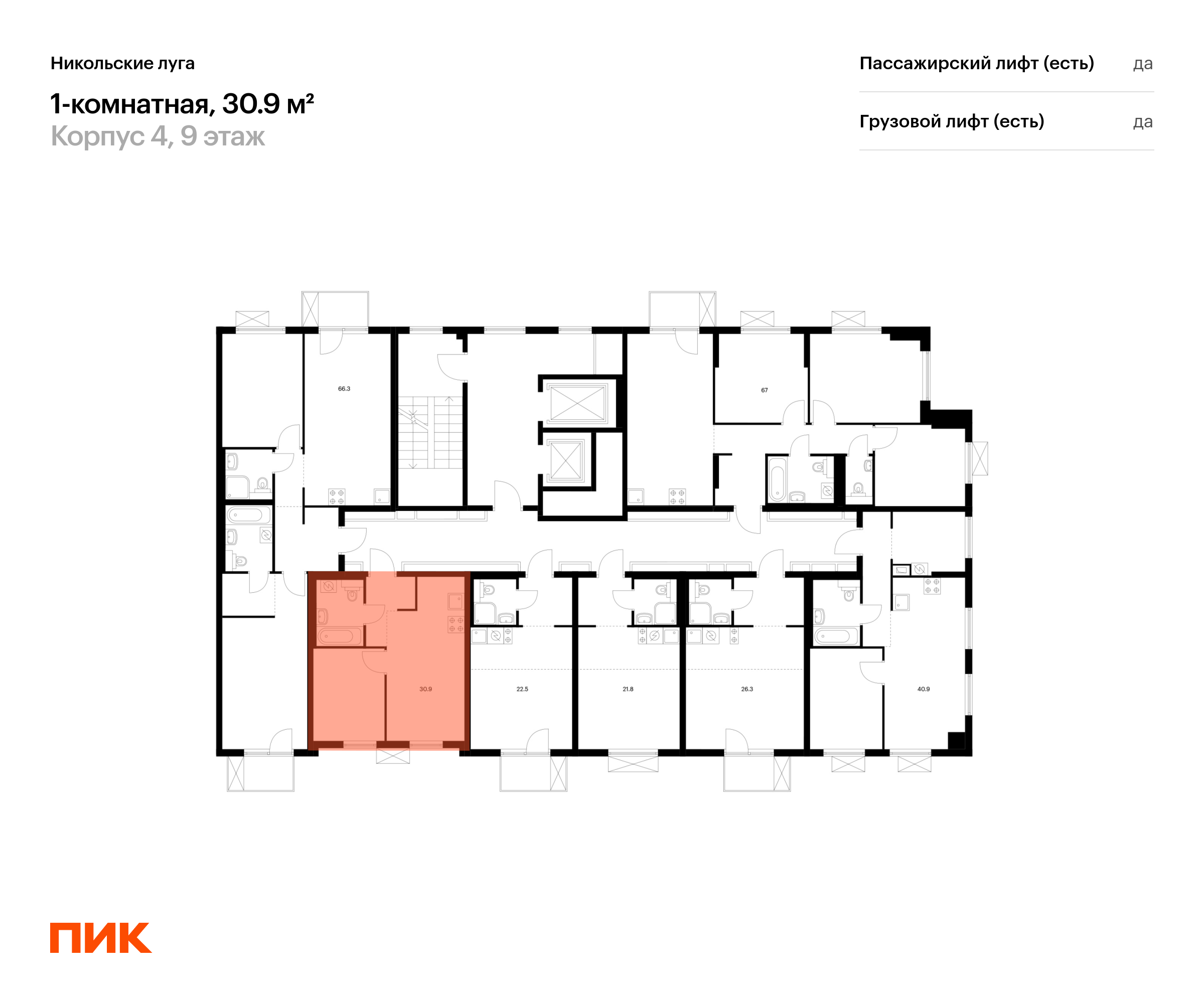 1-комнатная квартира, 30.9 кв.м, Никольские луга, изображение-2