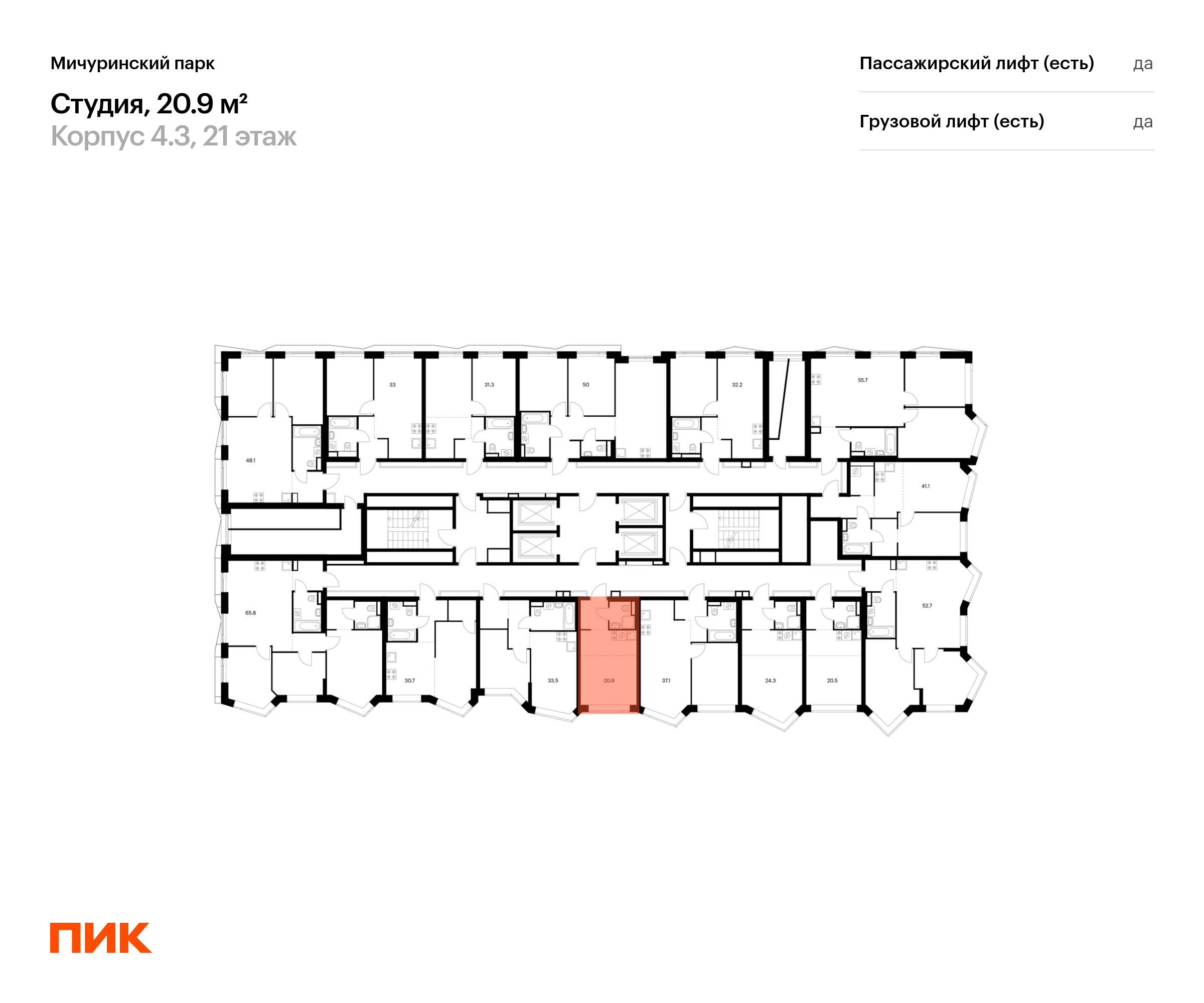20.9 кв.м, Мичуринский парк, изображение-2