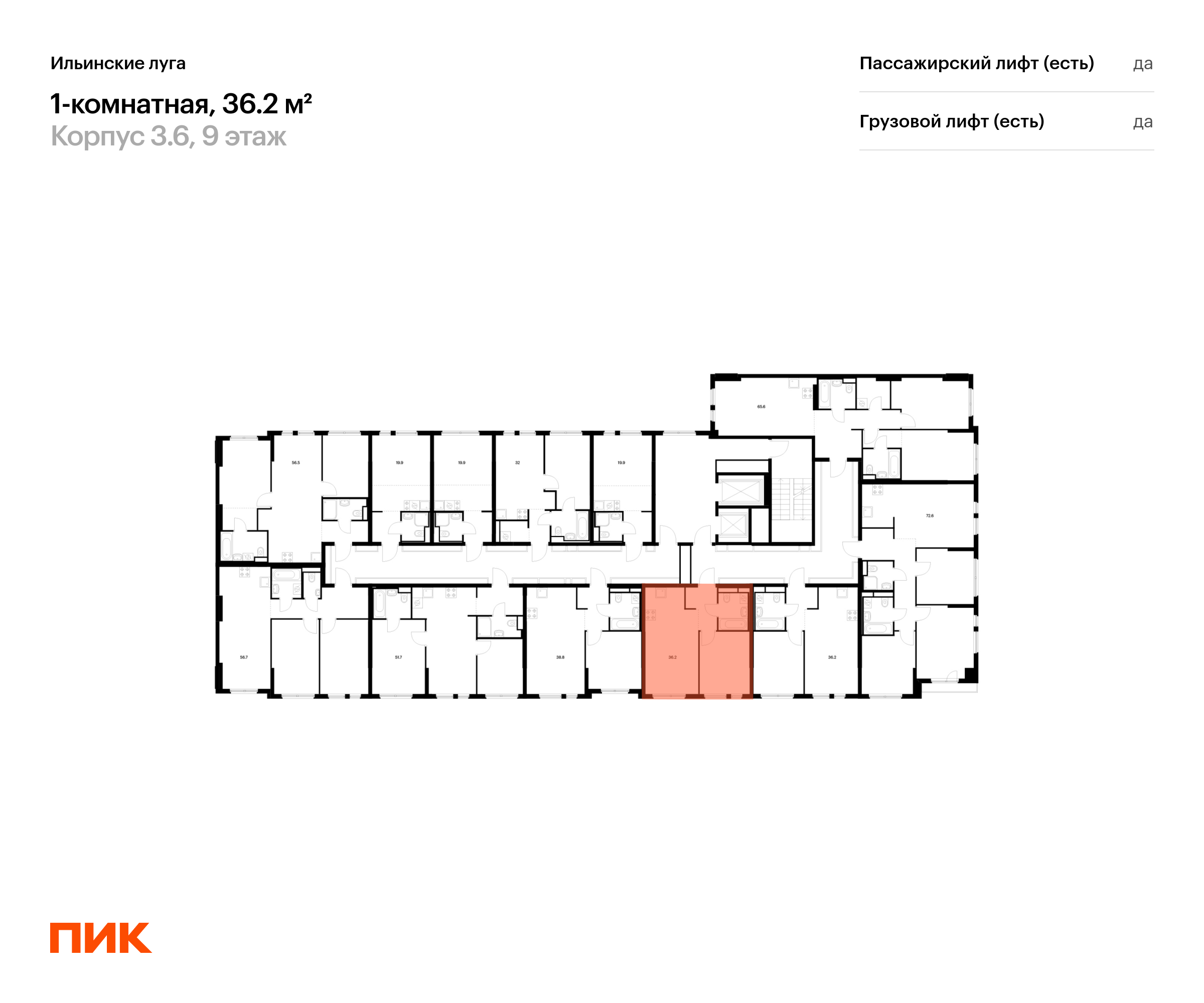 1-комнатная квартира, 36.2 кв.м, Ильинские луга, изображение-2