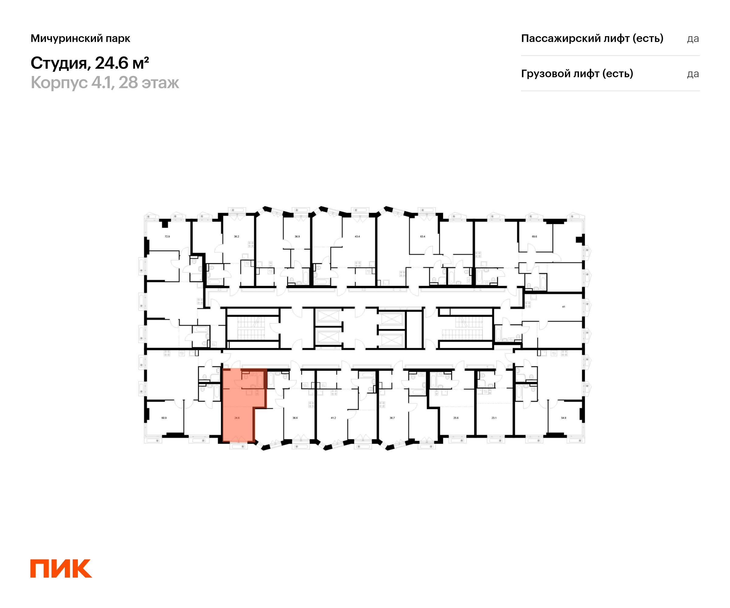 24.6 кв.м, Мичуринский парк, изображение-2