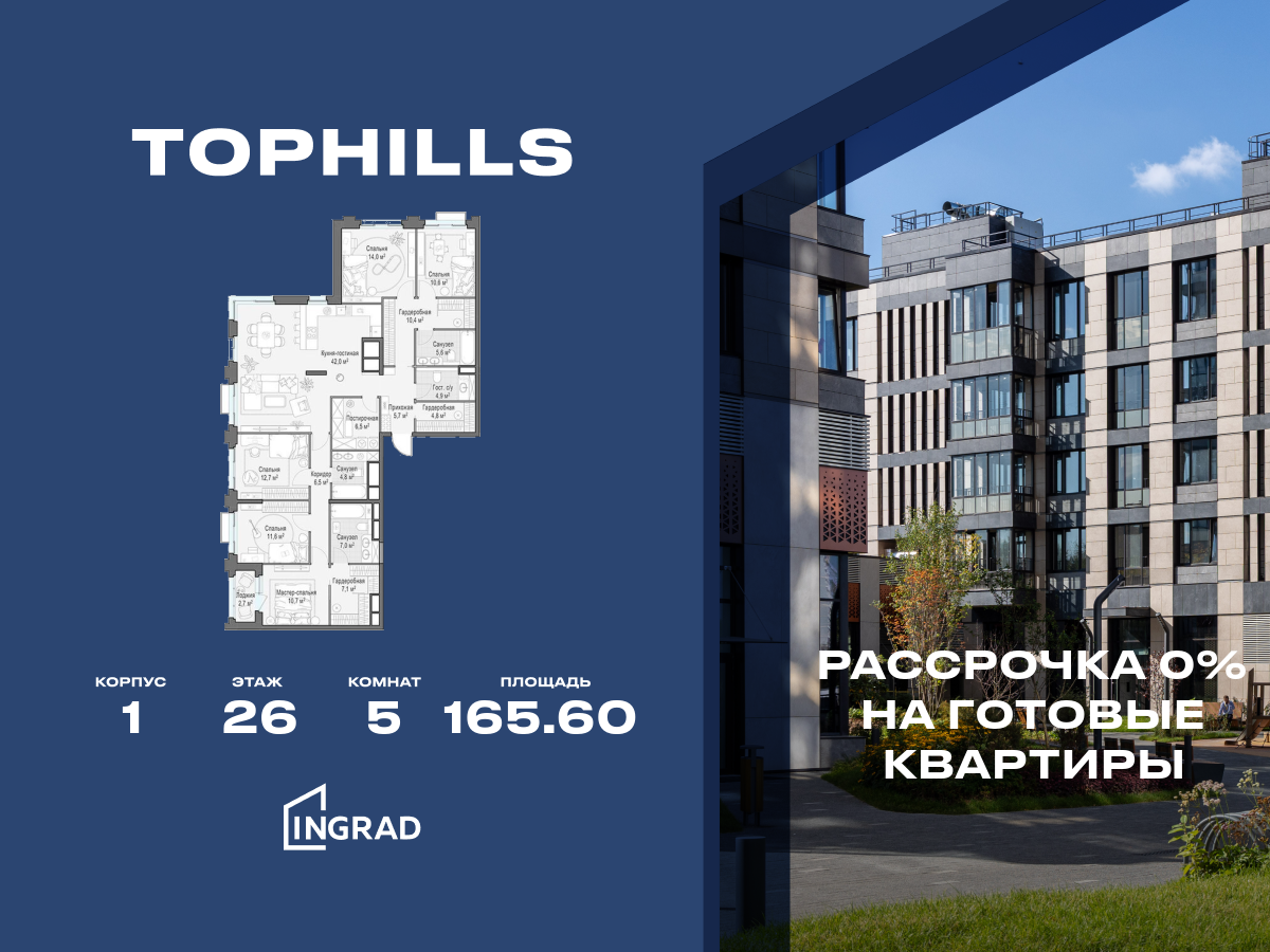 5-комнатная, 165.6 м² 1