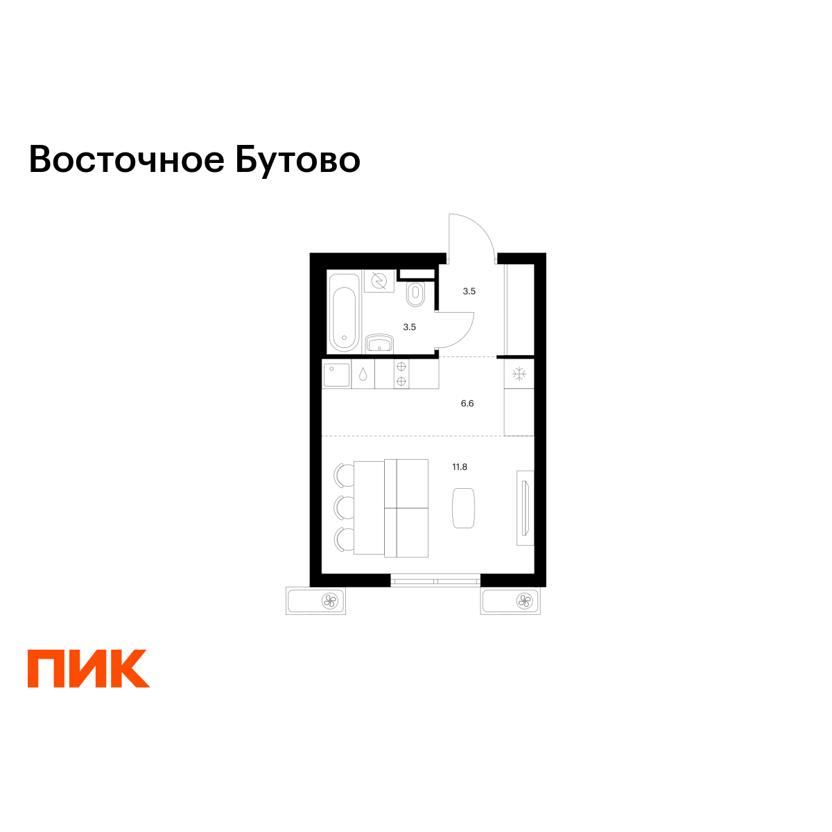 25.4 кв.м, Восточное Бутово 25.4 кв.м, Восточное Бутово