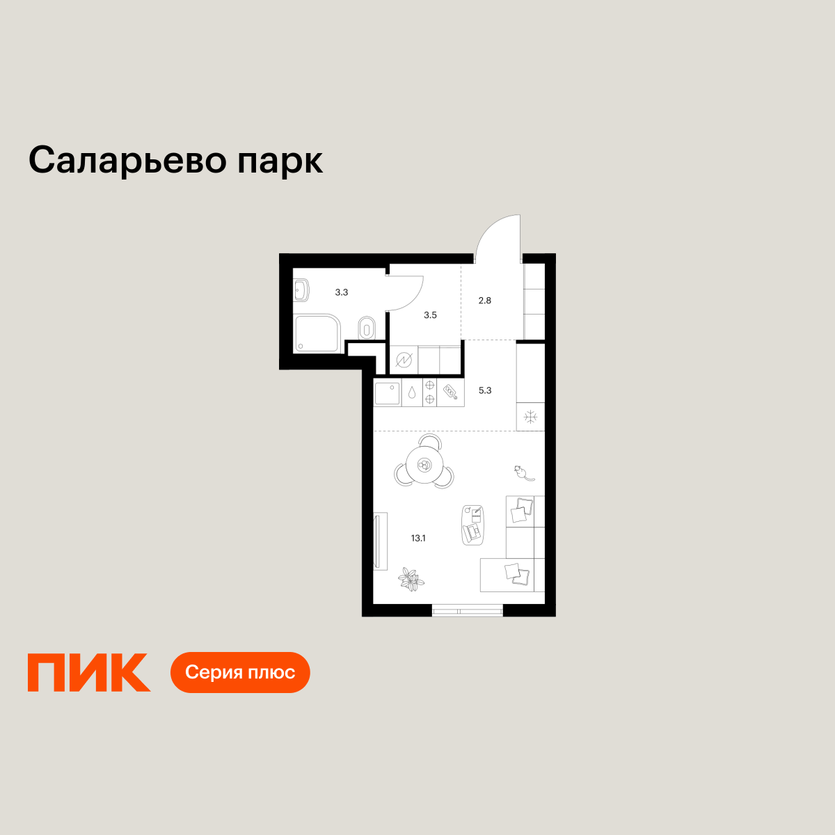 28 кв.м, Саларьево парк 28 кв.м, Саларьево парк