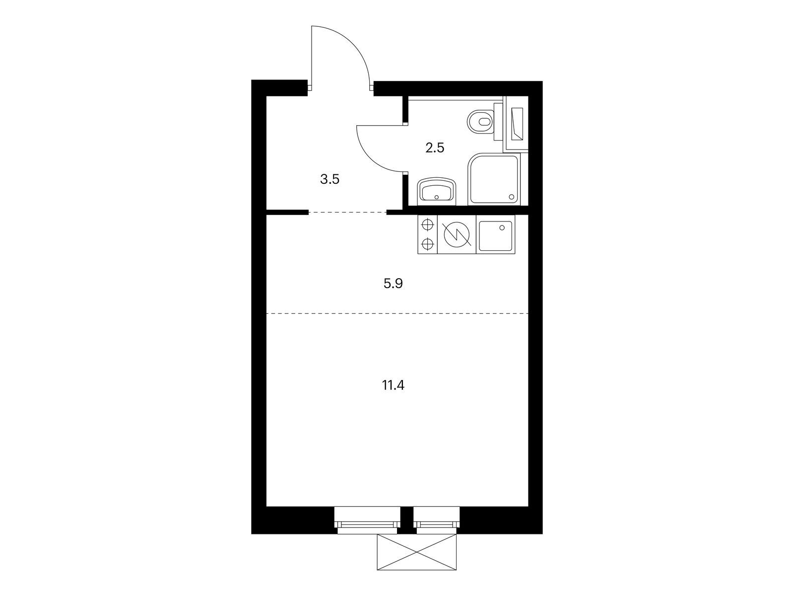 23.3 кв.м, Лосиноостровский парк