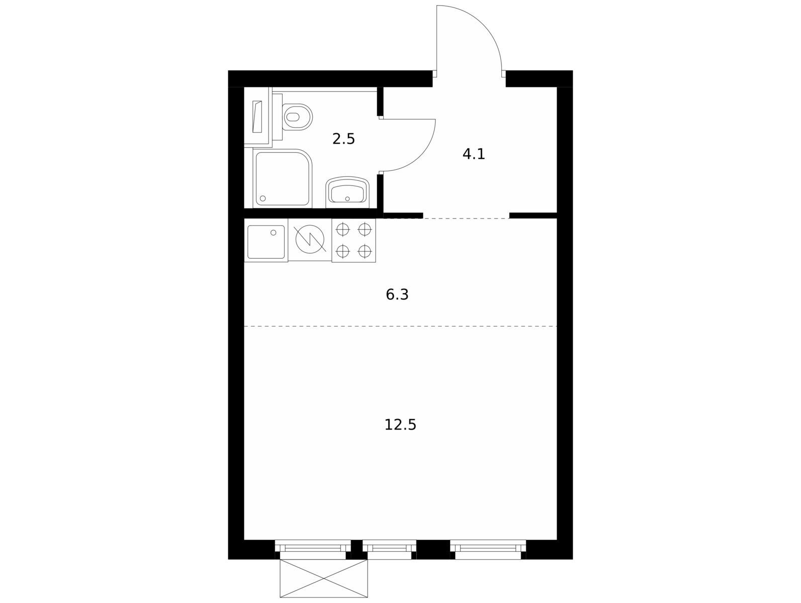 25.4 кв.м, Митинский лес