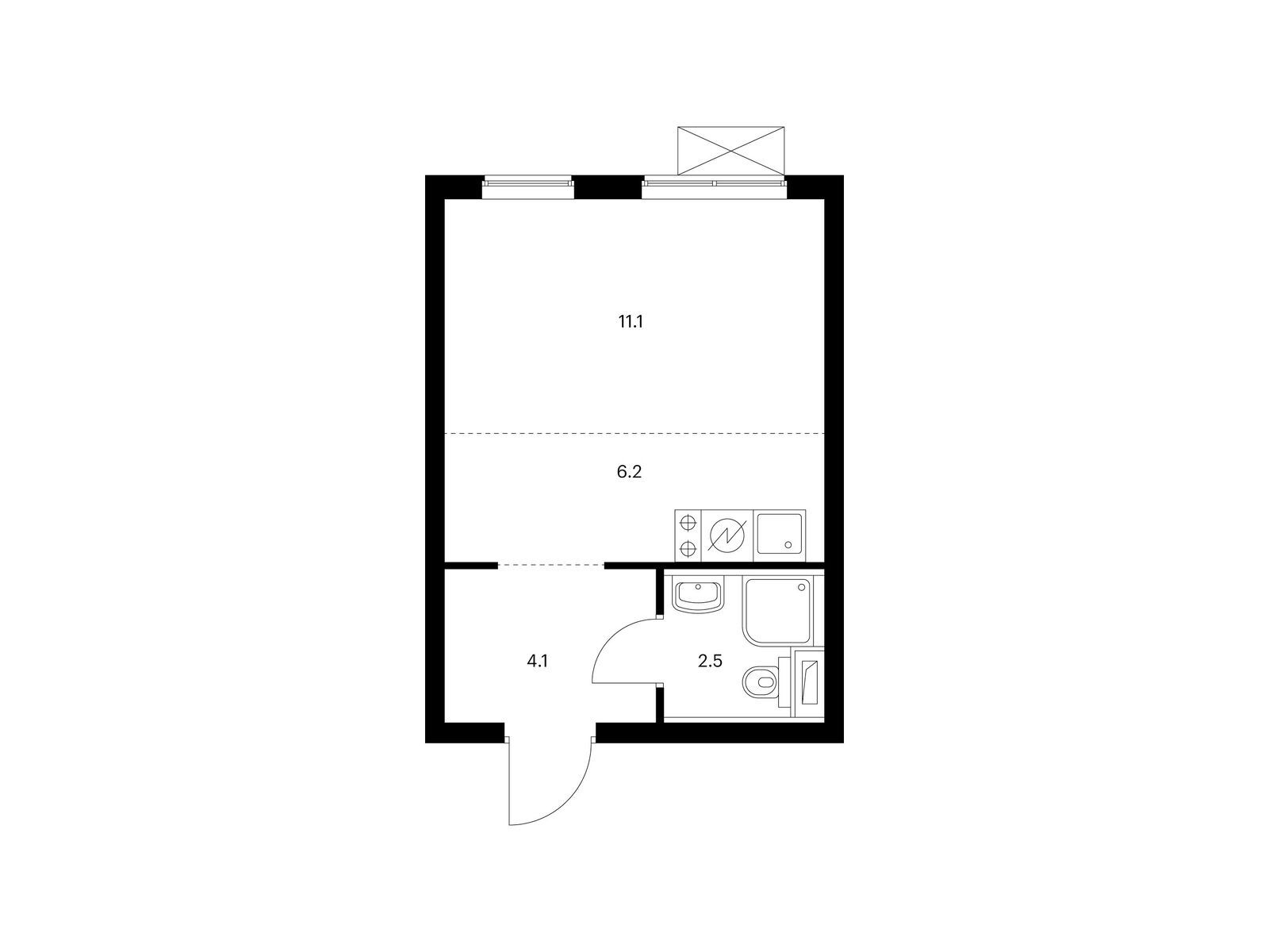 23.9 кв.м, Большая Очаковская 2