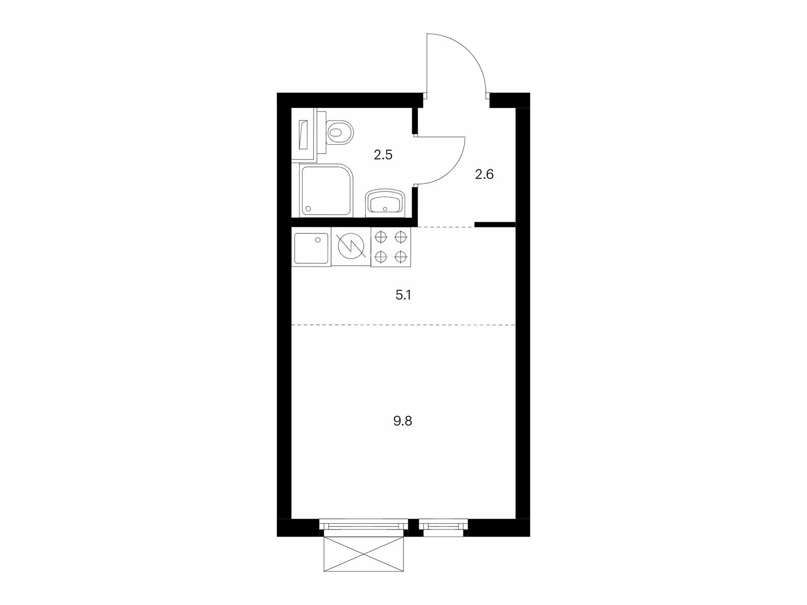 20 кв.м, Митинский лес