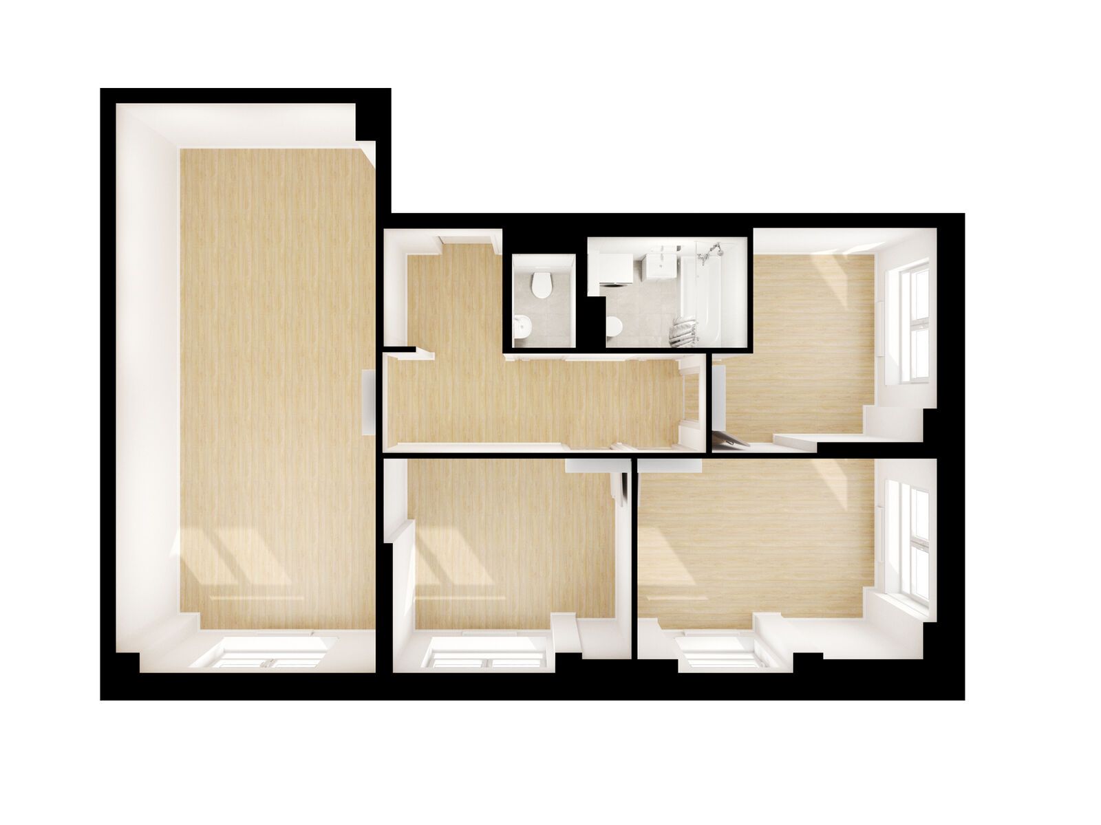 3-комнатная квартира, 86.8 кв.м, Полярная 25