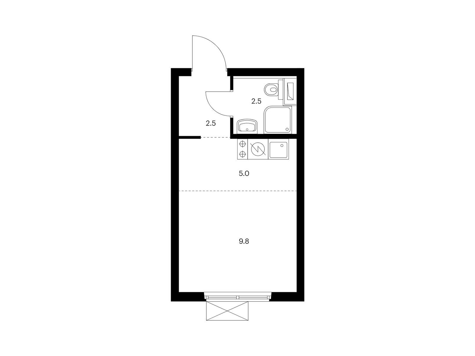 19.8 кв.м, Измайловский лес