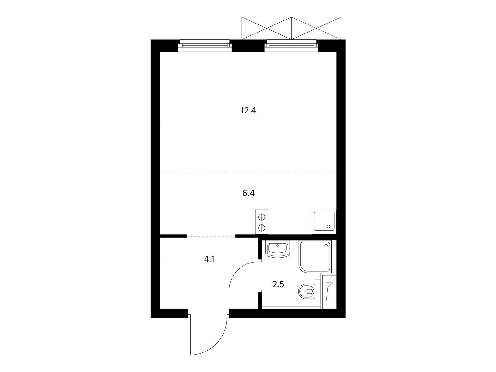 25.4 кв.м, Руставели 14