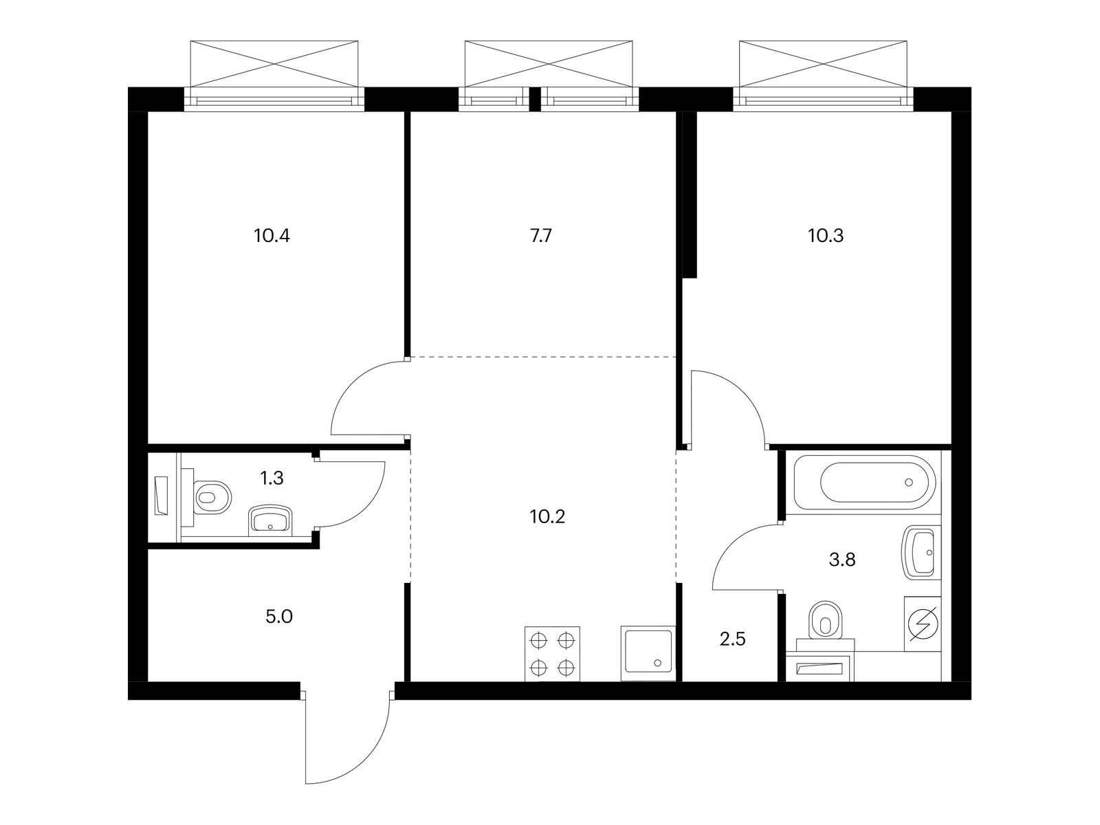 2-комнатная квартира, 51.2 кв.м, Кольская 8