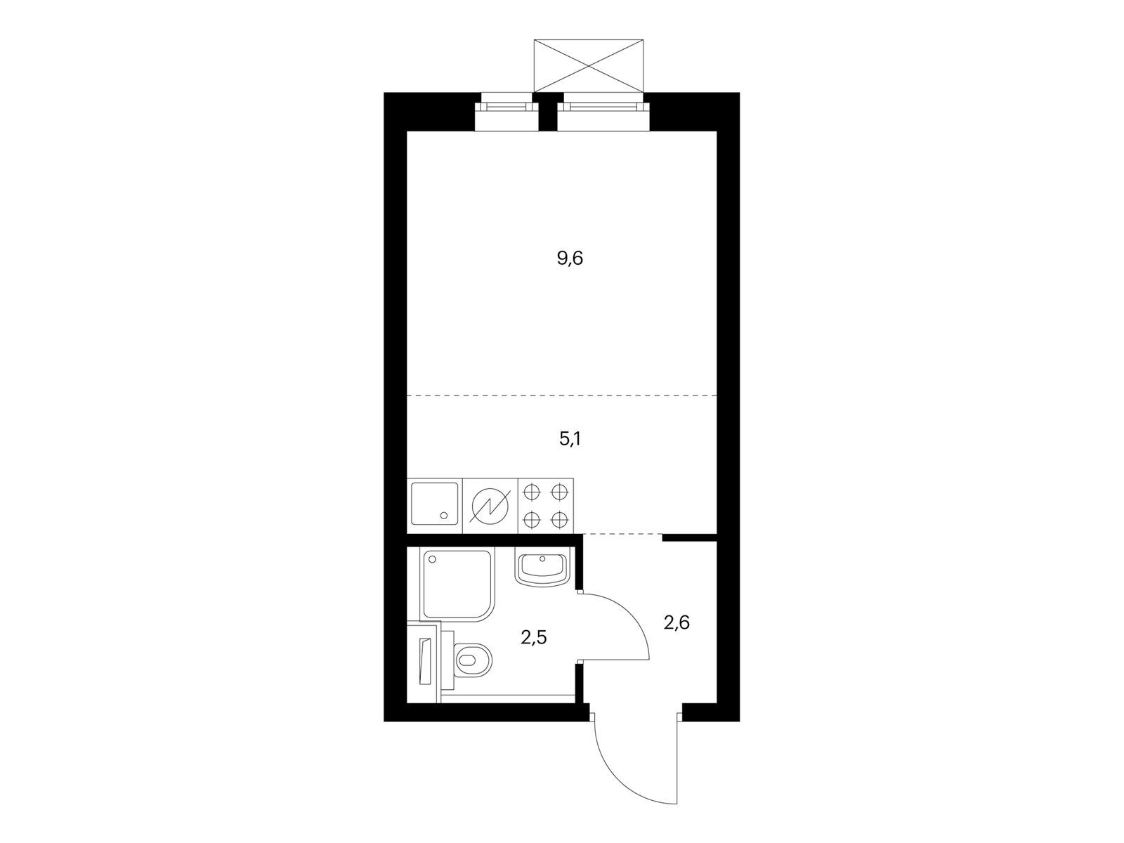 19.9 кв.м, Большая Очаковская 2