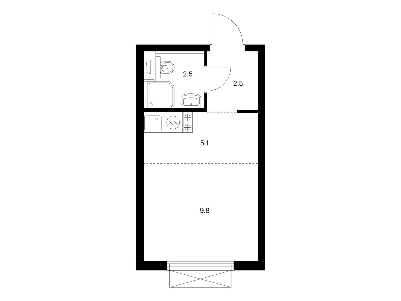 19.9 кв.м, Кольская 8