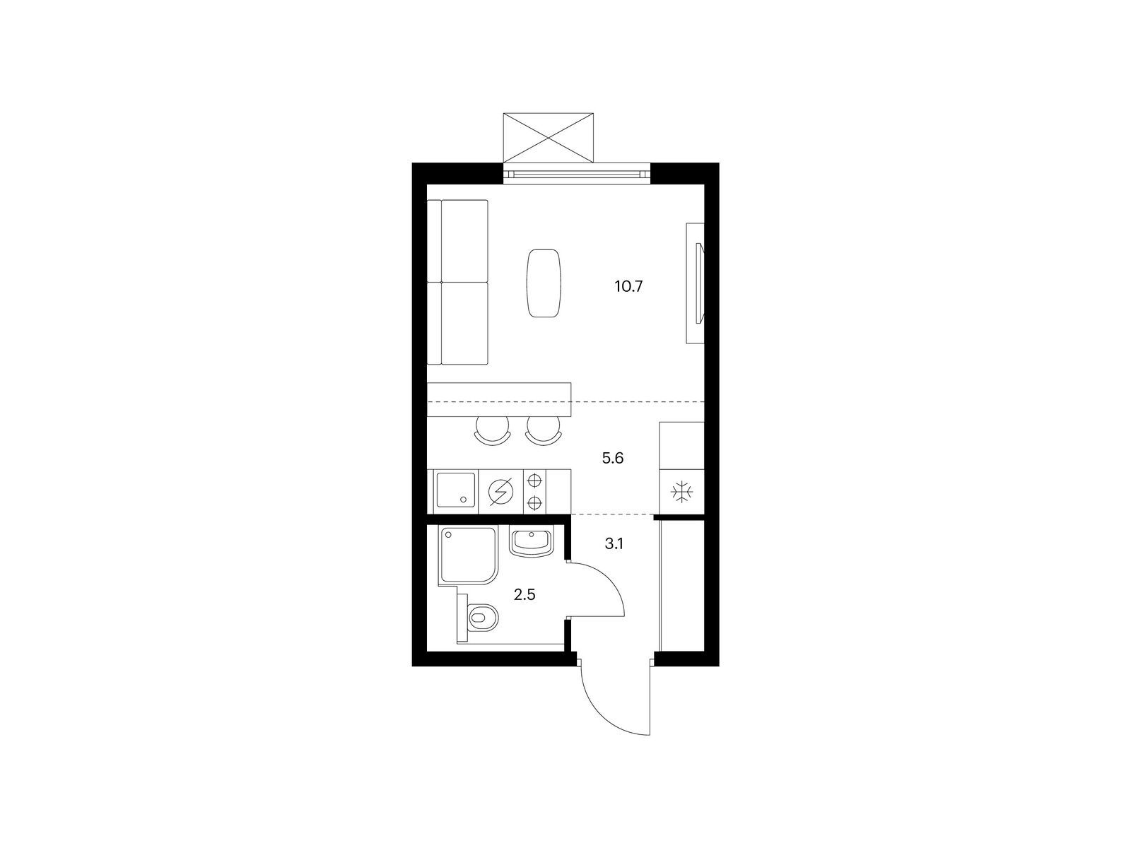 21.9 кв.м, Середневский лес