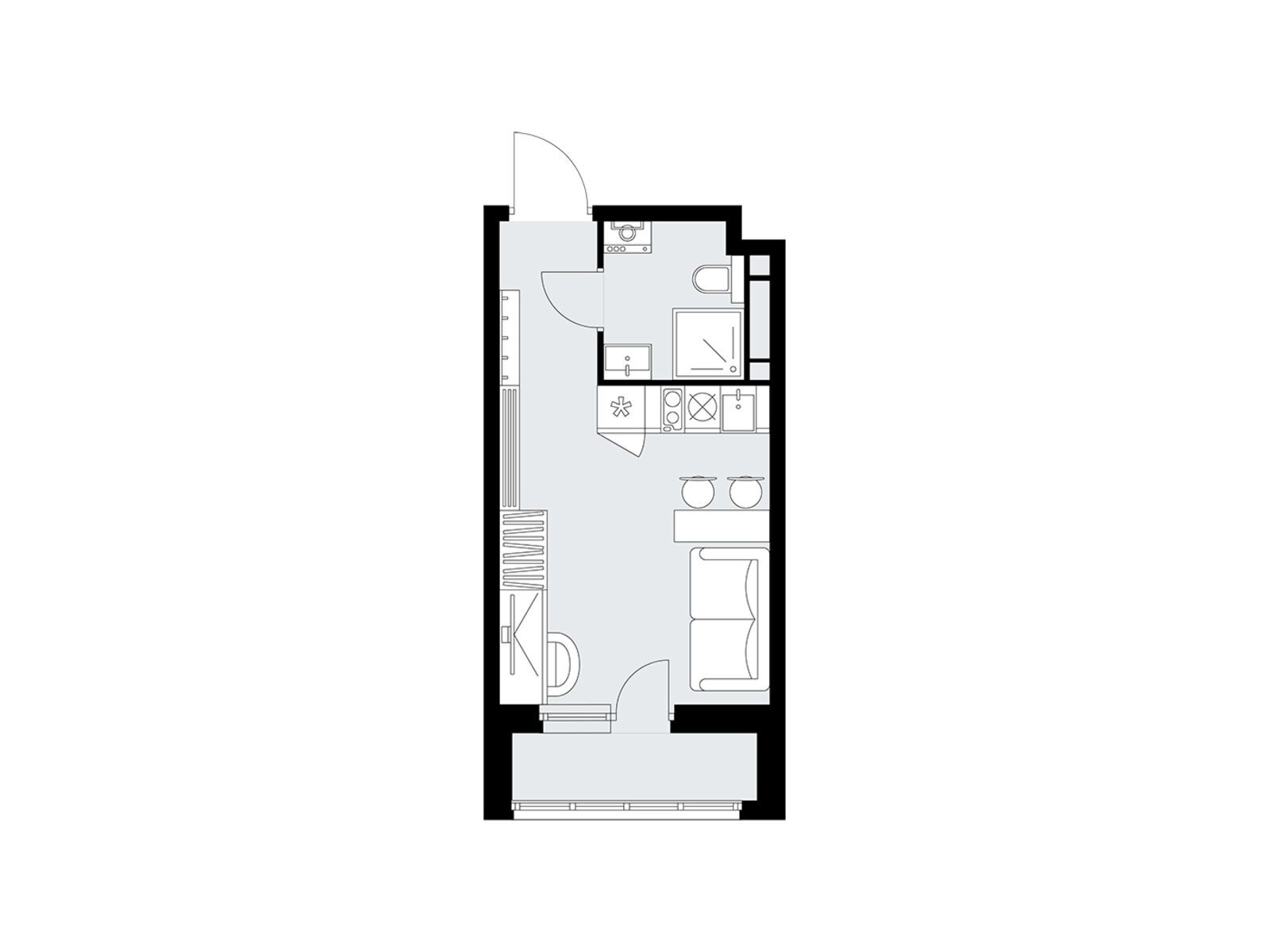 студия, 20.8 м2, ЖК «Дзен-кварталы» студия, 20.8 м2, ЖК «Дзен-кварталы»