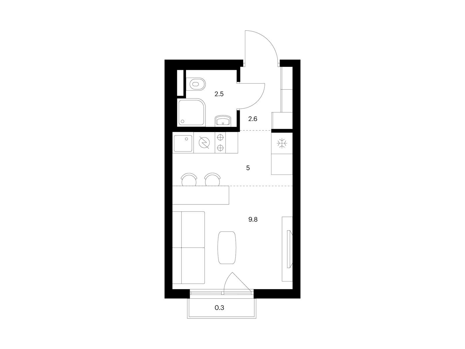 20.2 кв.м, Яуза парк