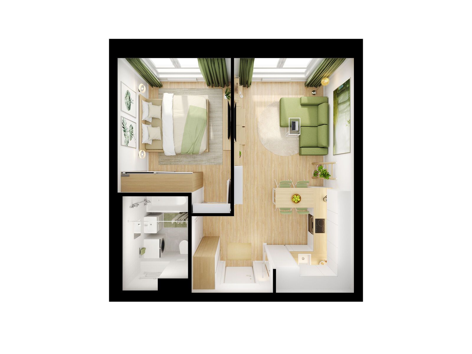 1-комнатная квартира, 36.2 кв.м, Руставели 14