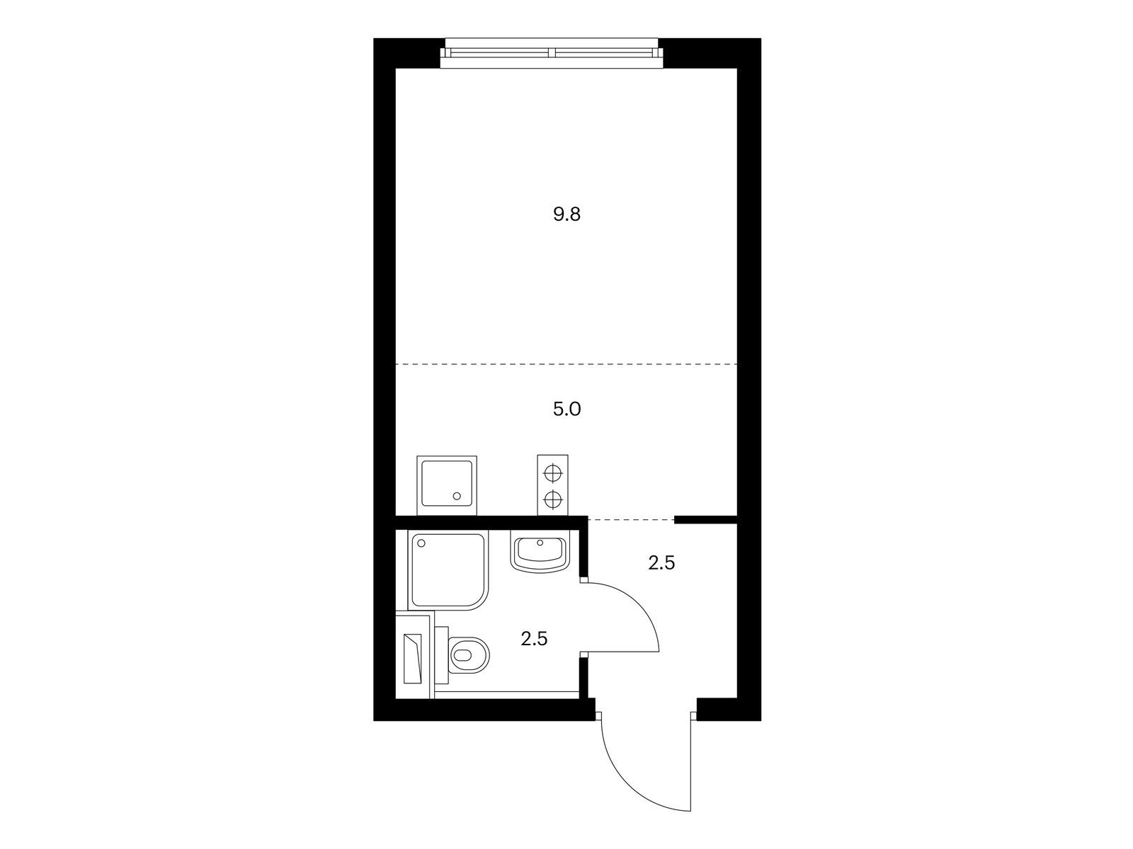 19.8 кв.м, Руставели 14