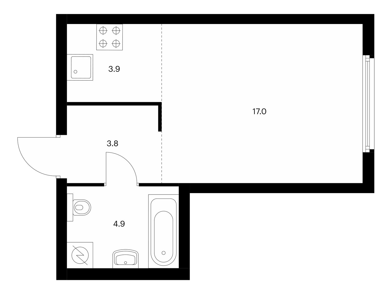29.6 кв.м, Барклая 6