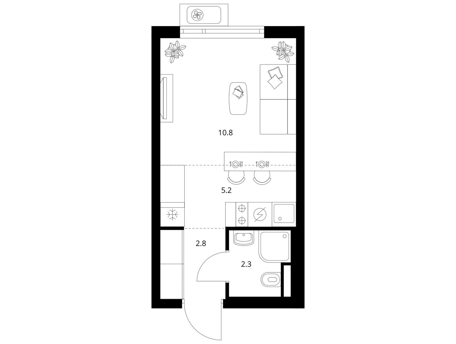 21.1 кв.м, Ярославский квартал