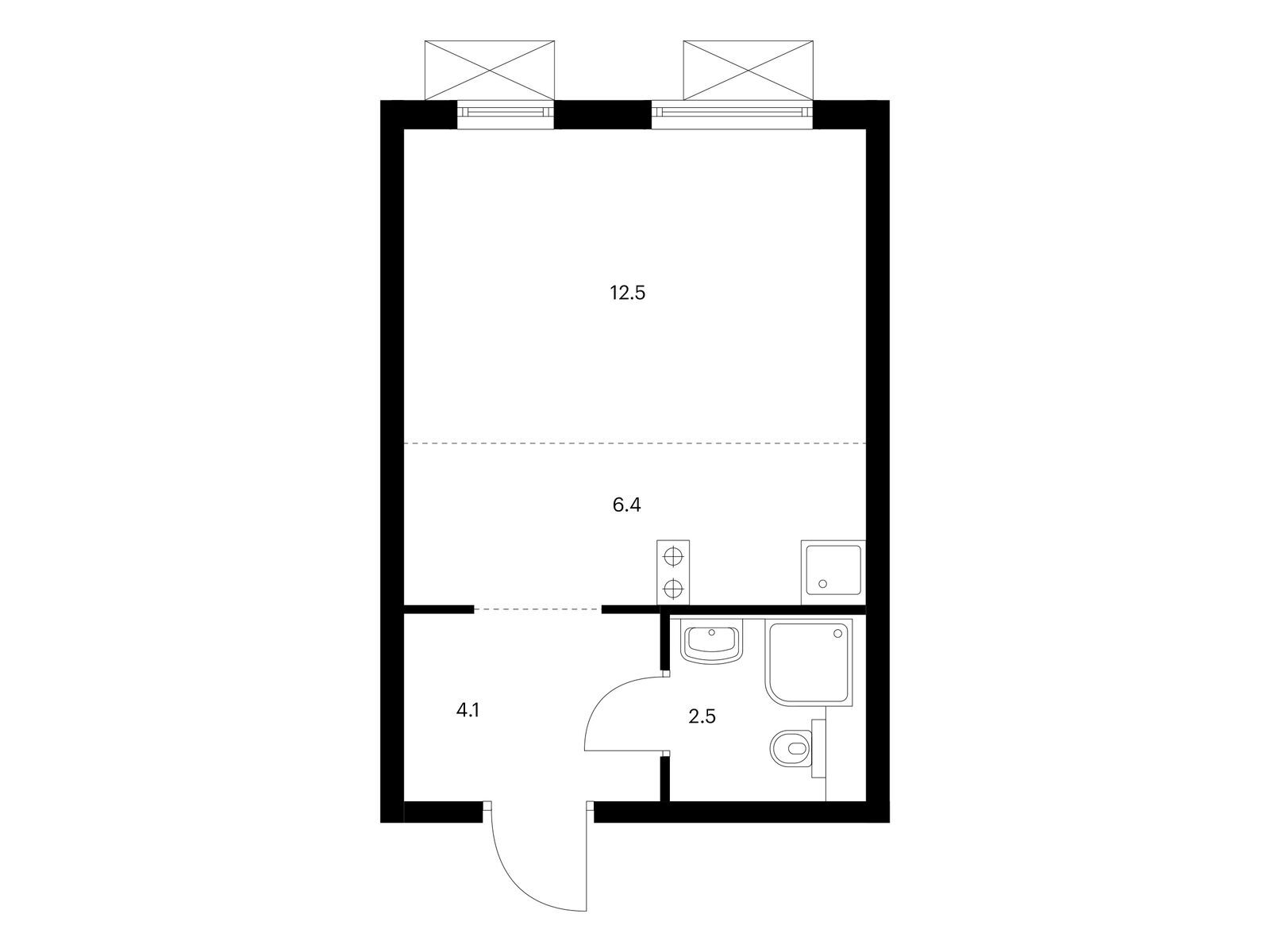 25.5 кв.м, Люблинский парк 25.5 кв.м, Люблинский парк