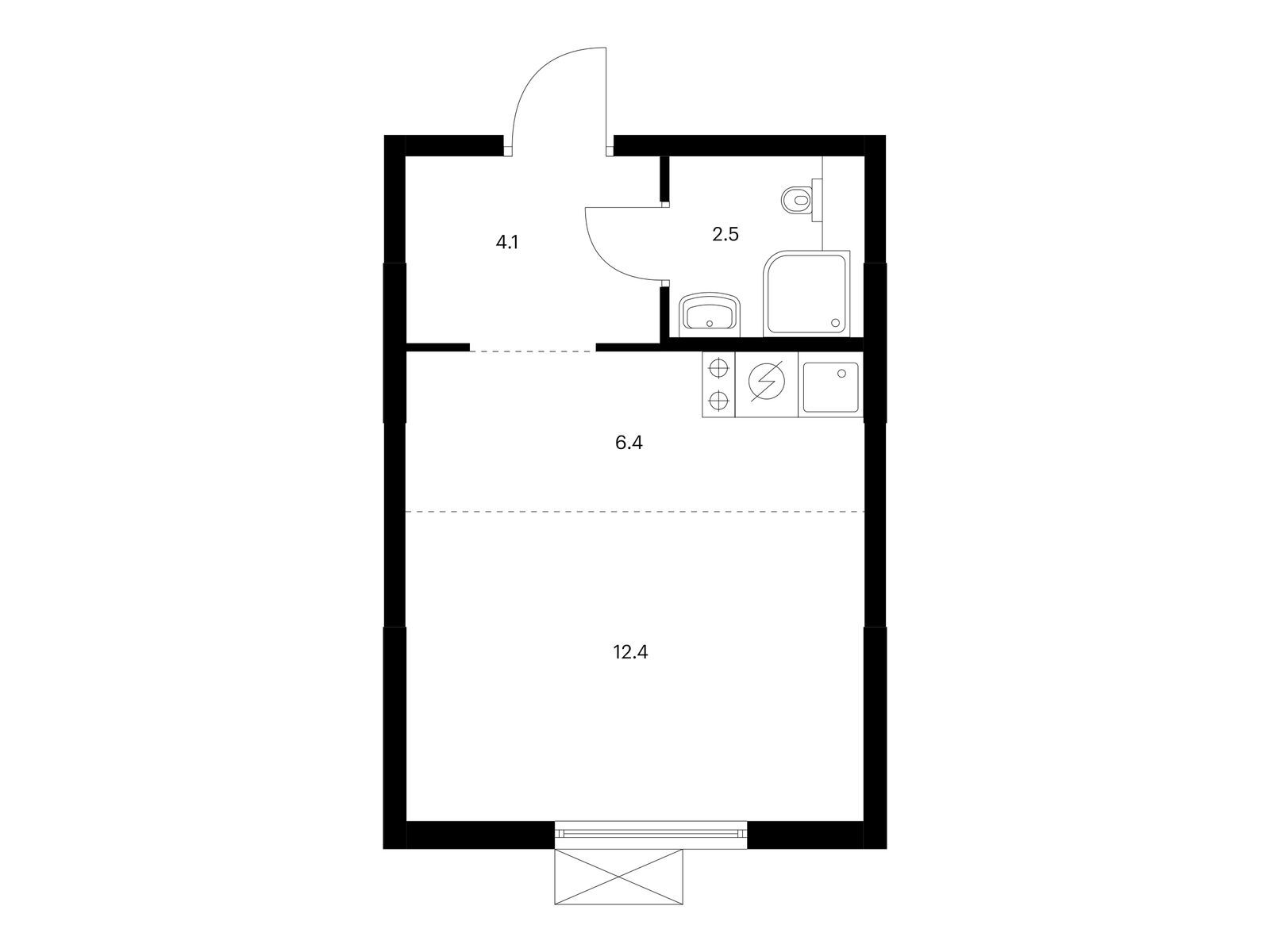 25.4 кв.м, Люблинский парк 25.4 кв.м, Люблинский парк