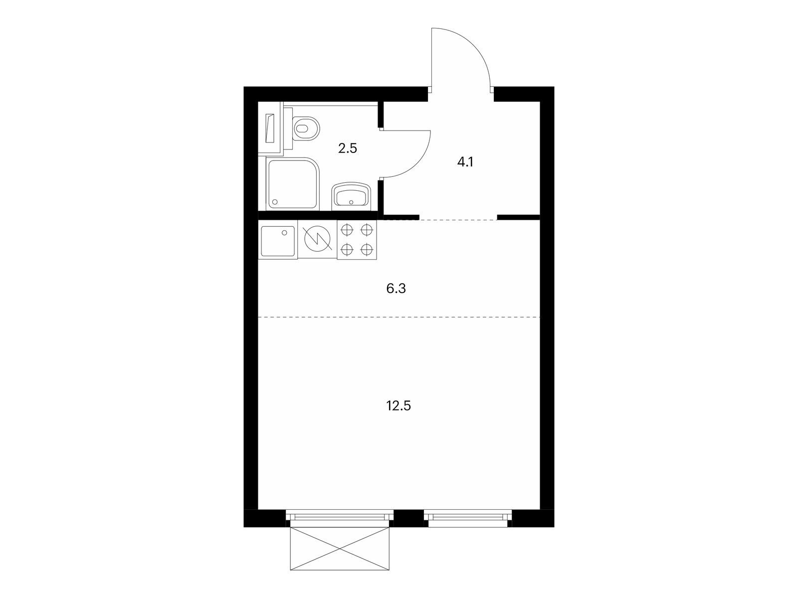 25.4 кв.м, Митинский лес
