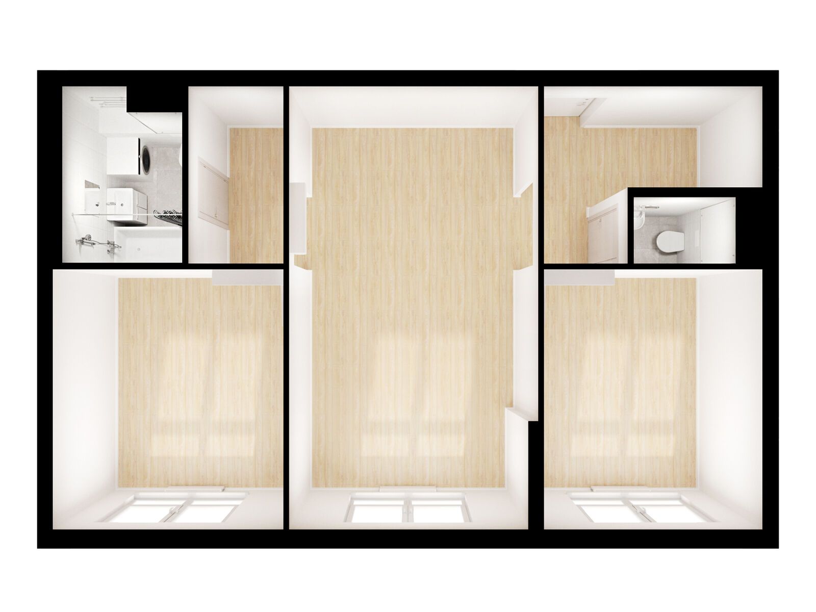 2-комнатная квартира, 57.5 кв.м, Ютаново