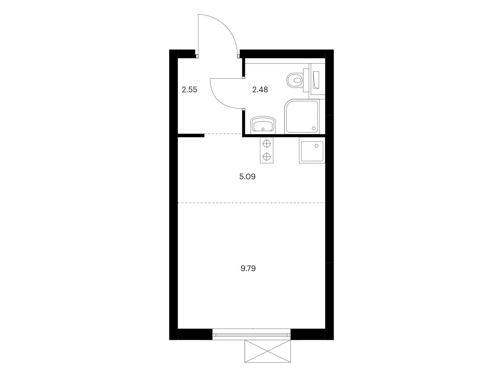 19.91 кв.м, Юнино